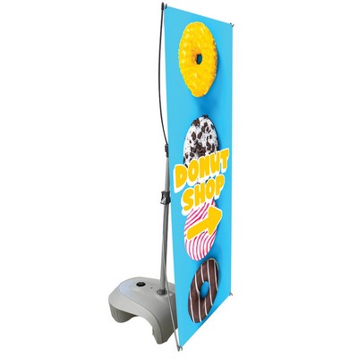 24x63 in. Zeppy Single Sided Outdoor Banner Stand (Graphic Package)