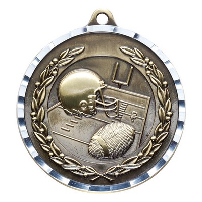 Football Diamond Cut Medal