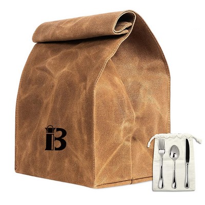 Waxed Canvas Lunch Bag