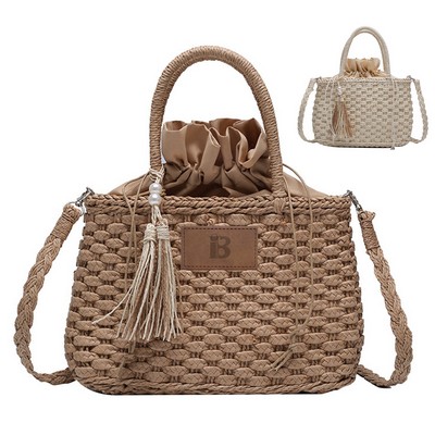 Jute Vintage hand-woven cross-body bag handbag