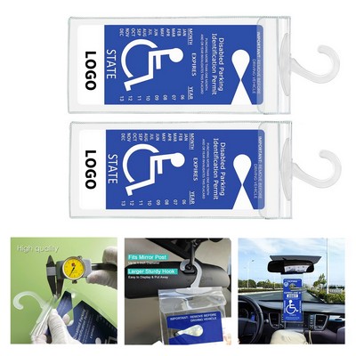 Handicap Parking Placard Holder Ultra Transparent Disabled Parking Permit Placard