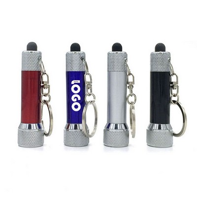 5 LED Metal Flashlight with Swivel Keychain