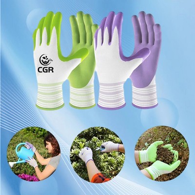 Ventilated Rubber Coated Garden Gloves