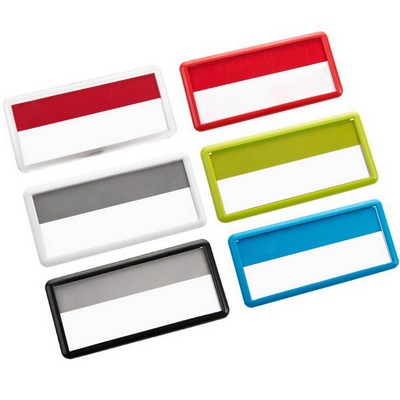 Compact Plastic Reusable Name Tag - Small and Durable