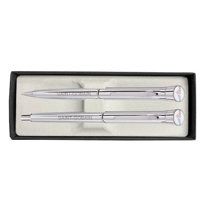 Signature Collection - Garland® USA Made Metal Pen & Pencil Sets | Polished Chrome | Chrome Accents