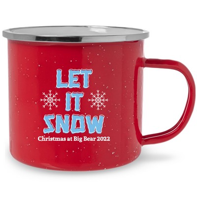 Personalized Phrase Let It Snow Campfire Mugs