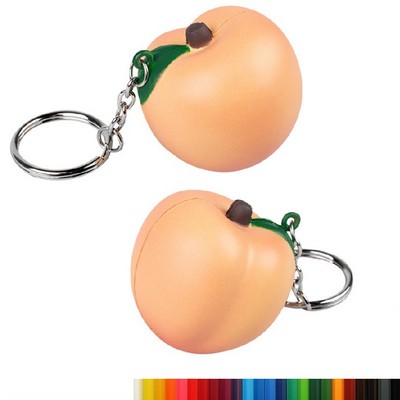 Foam Peach Stress Ball Keychains