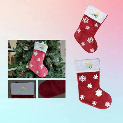 Snowflake Patterned Christmas Stocking