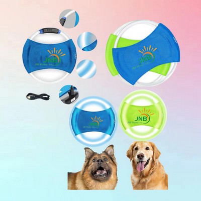 LED Light-Up Pet Flying Disc Toy