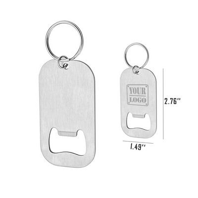 Portable Stainless Steel Bottle Opener Keychain