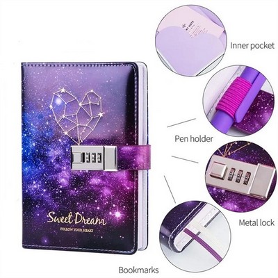 Zodiac Lock Diary Set - Personal Journal