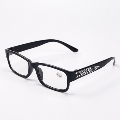 Black Squared Reading Eyeglasses