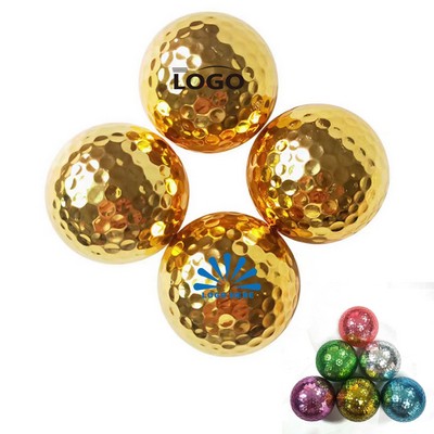 Electroplated Metallic Luster Golf Balls MOQ 100pcs