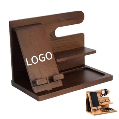 Birthday Gifts Wooden Phone Docking Station Organizer