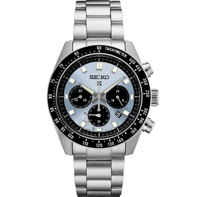 Seiko Prospex SS Solar Chronograph Silver Dial Watch