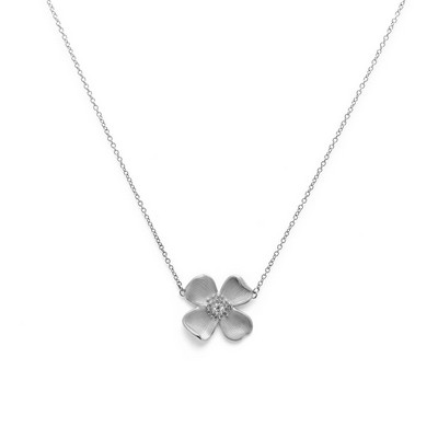 Olivia Burton® Dogwood Silver Flower Pendant Necklace