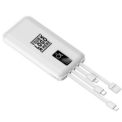 20000mAh Power Bank With 4-in-1 Charging Cable