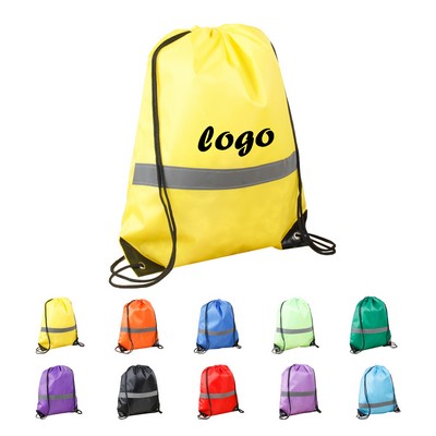 Reflective Non-woven Drawstring Bag