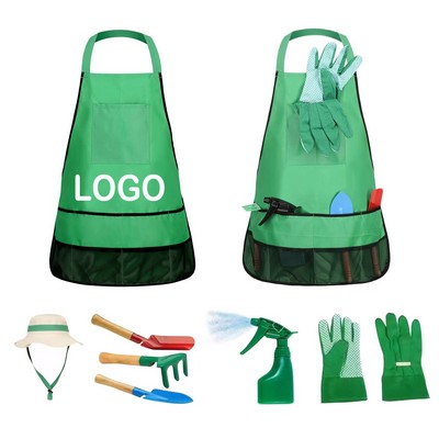 7PCS Kid Garden Tool Set With Apron