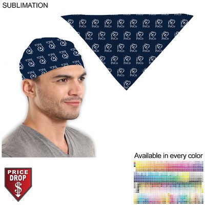 Triangle Bandana, 32x22x22, Stitched Edges, Sublimated Edge to Edge (Decorated in Canada)