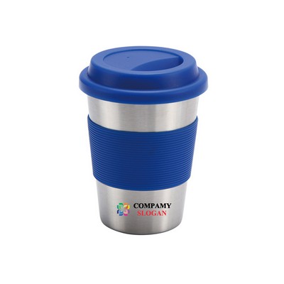 12 Oz Stainless Steel Cup with Silicone Lid & Cup Sleeve