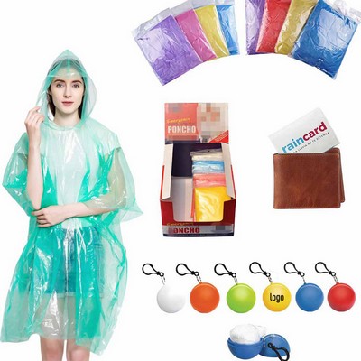 Portable Raincoat Poncho Ball