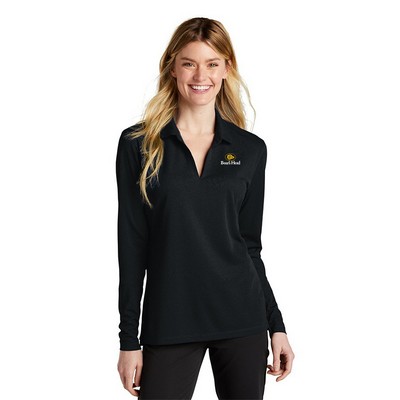 Ladies Sport Micro Pique Long Sleeve Polo Shirt