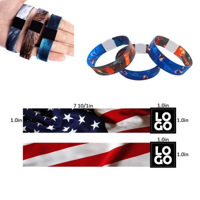 8 10/1" x 1.0" Double-Sided Elastic Polyester Fashion Bracelet