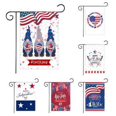 4th of July Independence Day Garden Flag - Double Sided Design