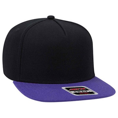 Otto Mid Pro Wool Blend Snapback Cap w/Flat Bill