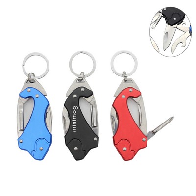 Foldable Multi-Function Mini Knife Tool W/ Keychain