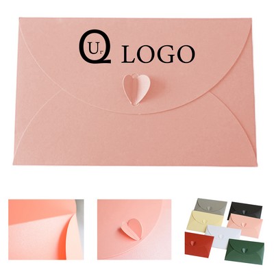 Heart Button Pearl Paper Envelope