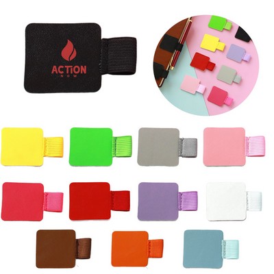 Self-Adhesive PU Leather Pen Holders