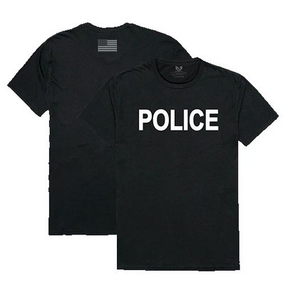 Rapid Dominance Police Officer Relaxed Black Graphic T-Shirt