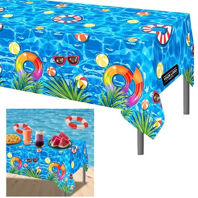 Summer Beach Tablecloth Disposable Pool Party Tablecloth