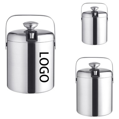 Double-Wall Stainless Steel Insulated Ice Buckets With Lid