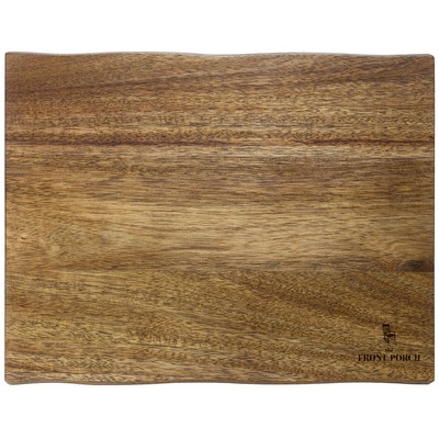 13" Acacia Cutting Board with Natural Style Edges