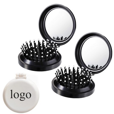 Foldable Travel Mirror Hair Brushes