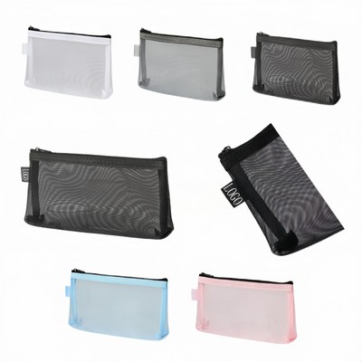 Transparent Mesh Pencil Bag