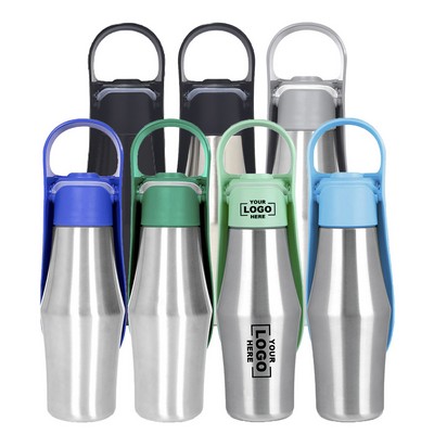 Portable Stainless Steel Pet Water Bottle for Outdoor Use