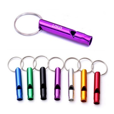 Aluminum Whistle With Keychain