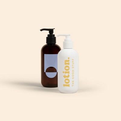 8 Oz Hand Lotion With Pump Cap - Direct Print