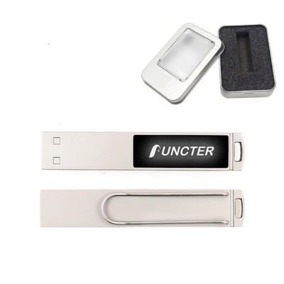 64G USB 3.0 Flash Drive USB Stick With LED Light Up Logo With Tin Box Package