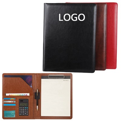 Multi Functional Pu Padfolio With Calculator