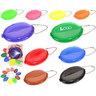 Oval Shape Squeeze Coin Purse