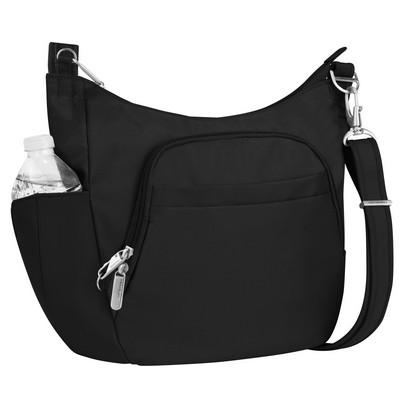 Travelon Anti-Theft Classic Crossbody Bucket Bag Black