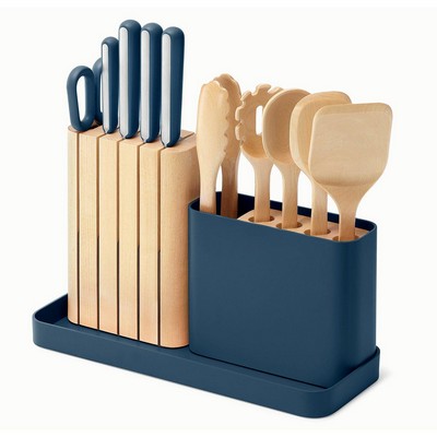 Caraway 14Pc Knife & Utensil Set Navy