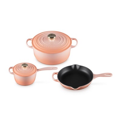 Le Creuset 5Pc Signature Cast Iron Cookware Set Peche