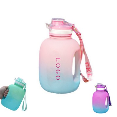 40Oz Gradient Color Water Jug With Flip-Top Lid Matte Finish