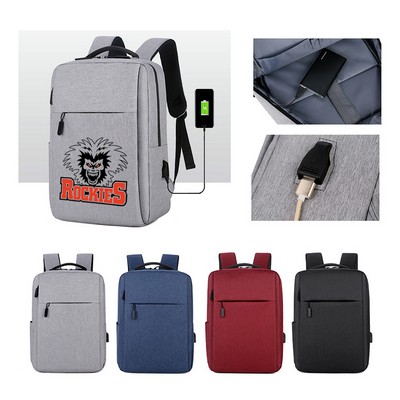 Travel Laptop Backpack With USB Charging Port